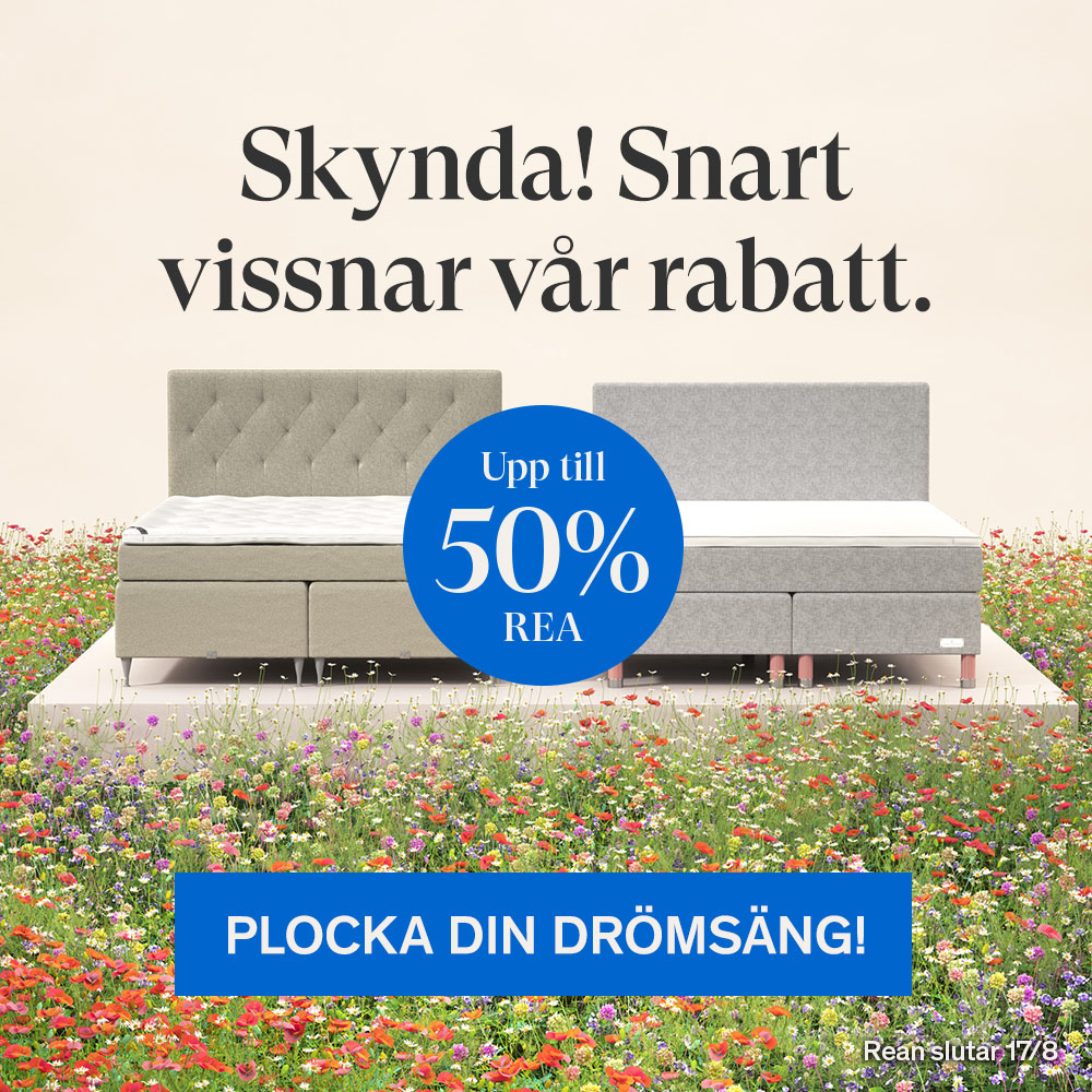 Skynda! Snart vissnar v&aring;r rabatt. Upp till 50%